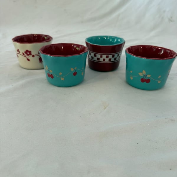 General Store By Gibson Custard Cup Ramekin Mini Bowl 4-Piece