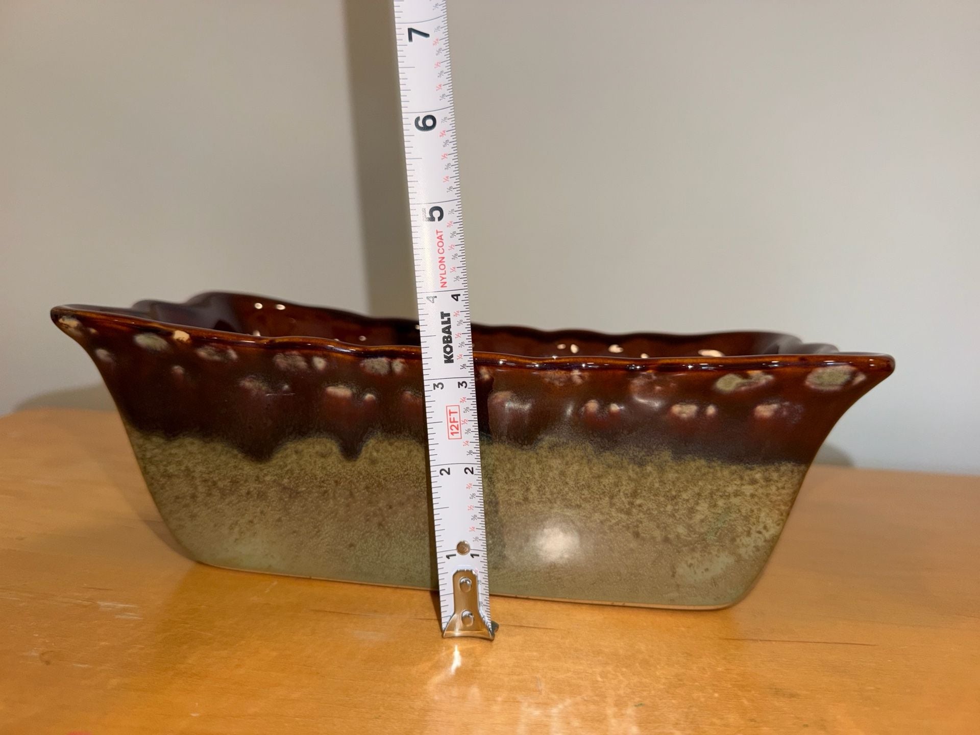 Vintage Teleflora Oven To Table Bread Loaf Pan Brown Tan 7