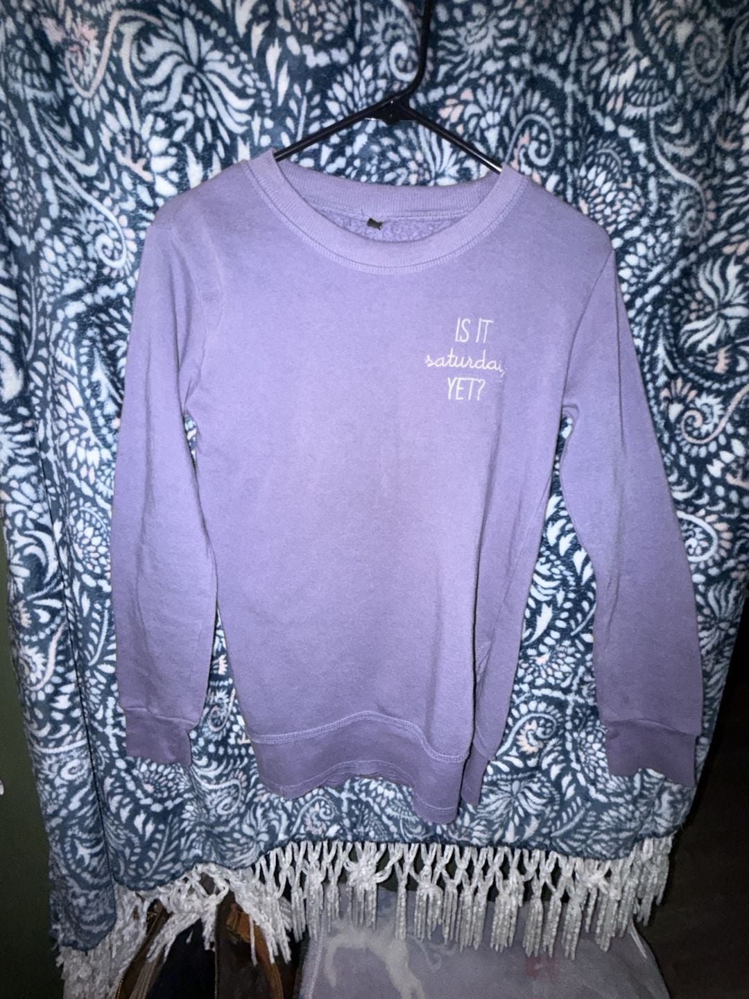 Lavender: Cotton, Relaxed Fit, Crew Neck : , 2