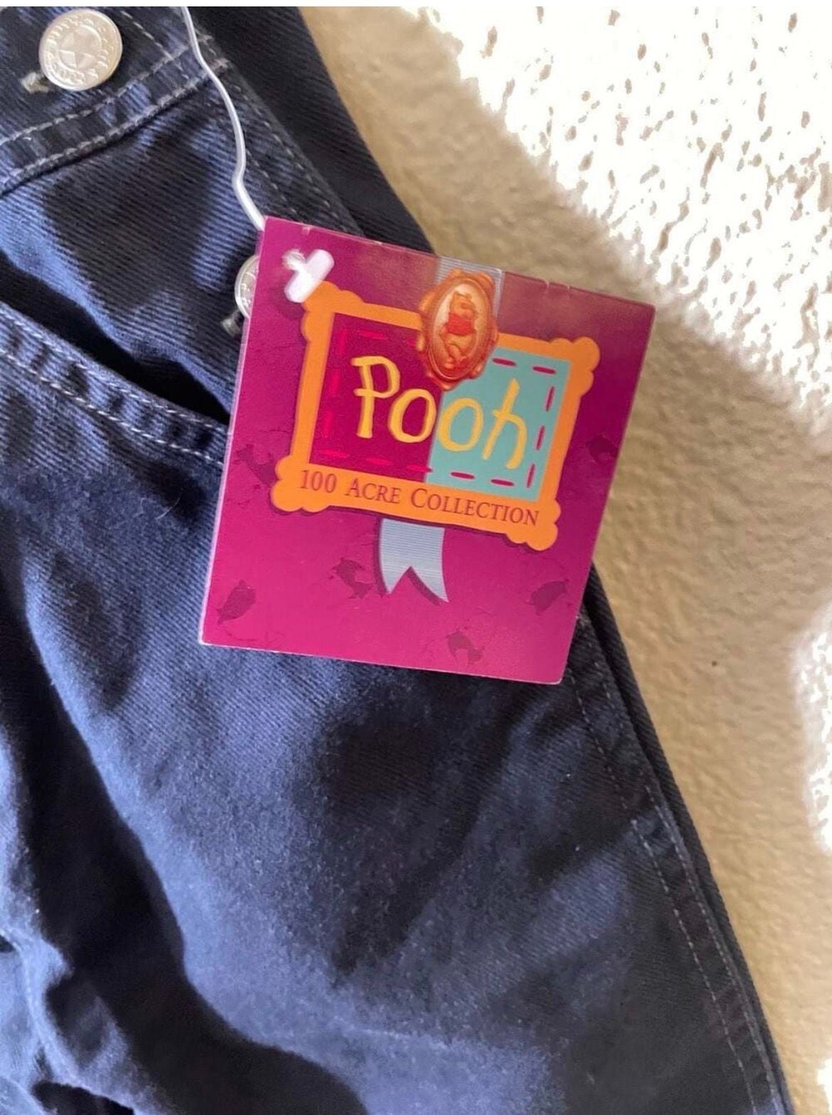 Pooh 100 Acre Collection Size 7 Blue Denim Overalls with Tags 3