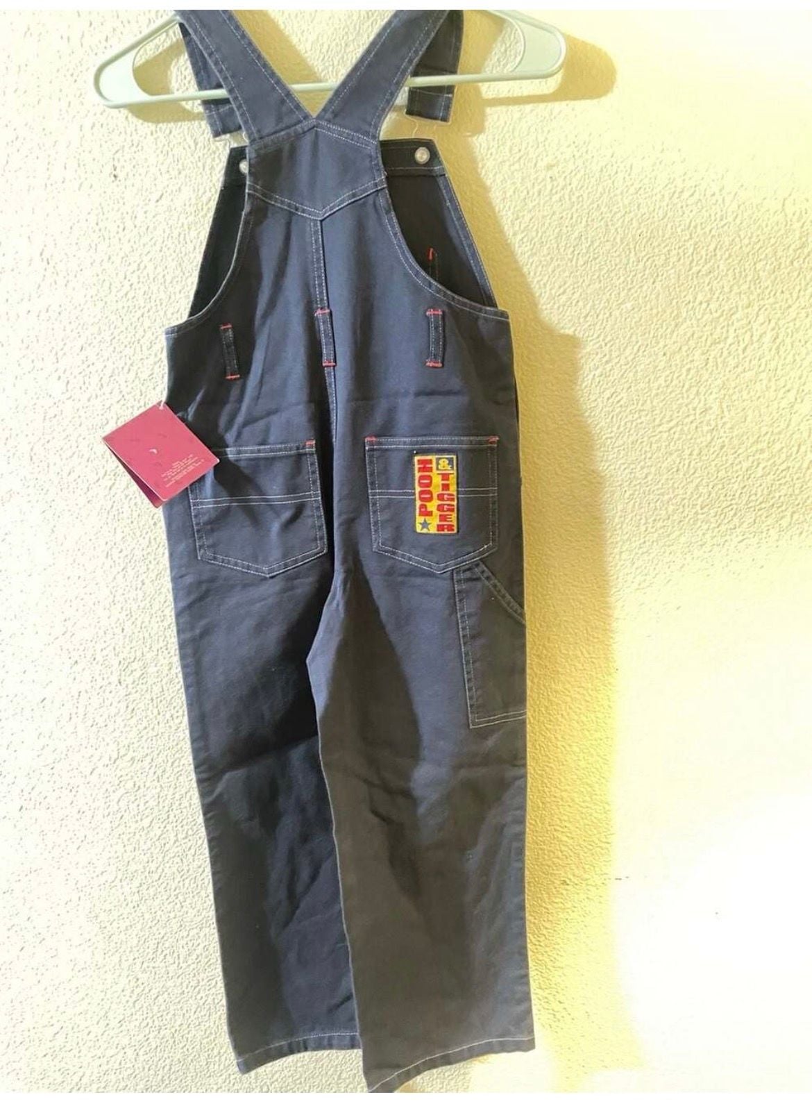 Pooh 100 Acre Collection Size 7 Blue Denim Overalls with Tags 4