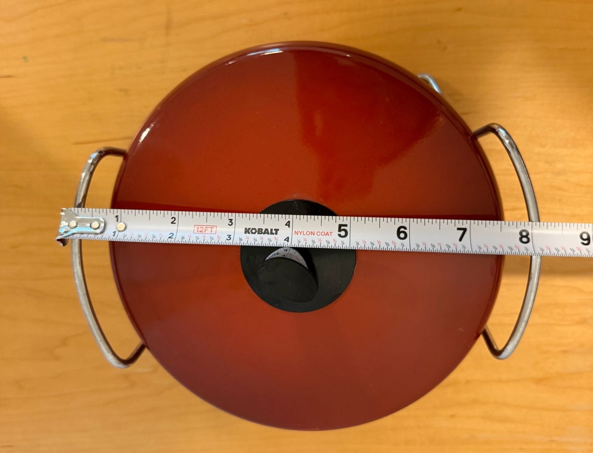 Vintage 60s Bounty By Wear Ever Dutch Oven 2 Quart Red Enamel Casserole Stand 9