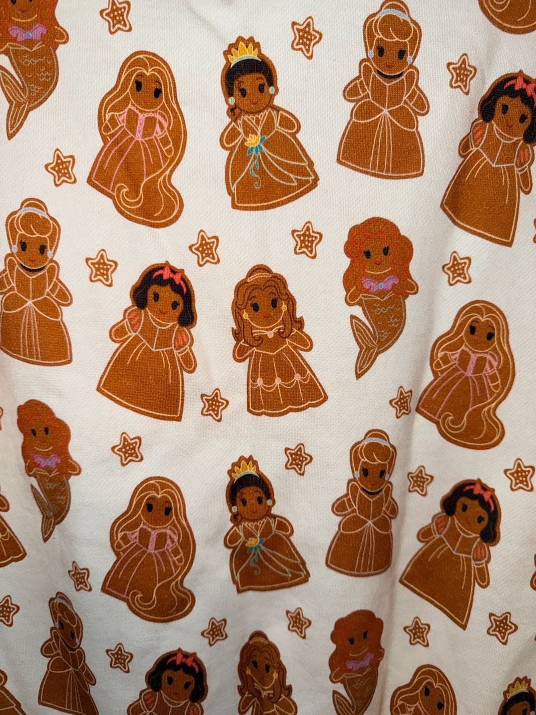 CakeWorthy Disney Princess Gingerbread Crewneck Sweatshirt Size S White 5