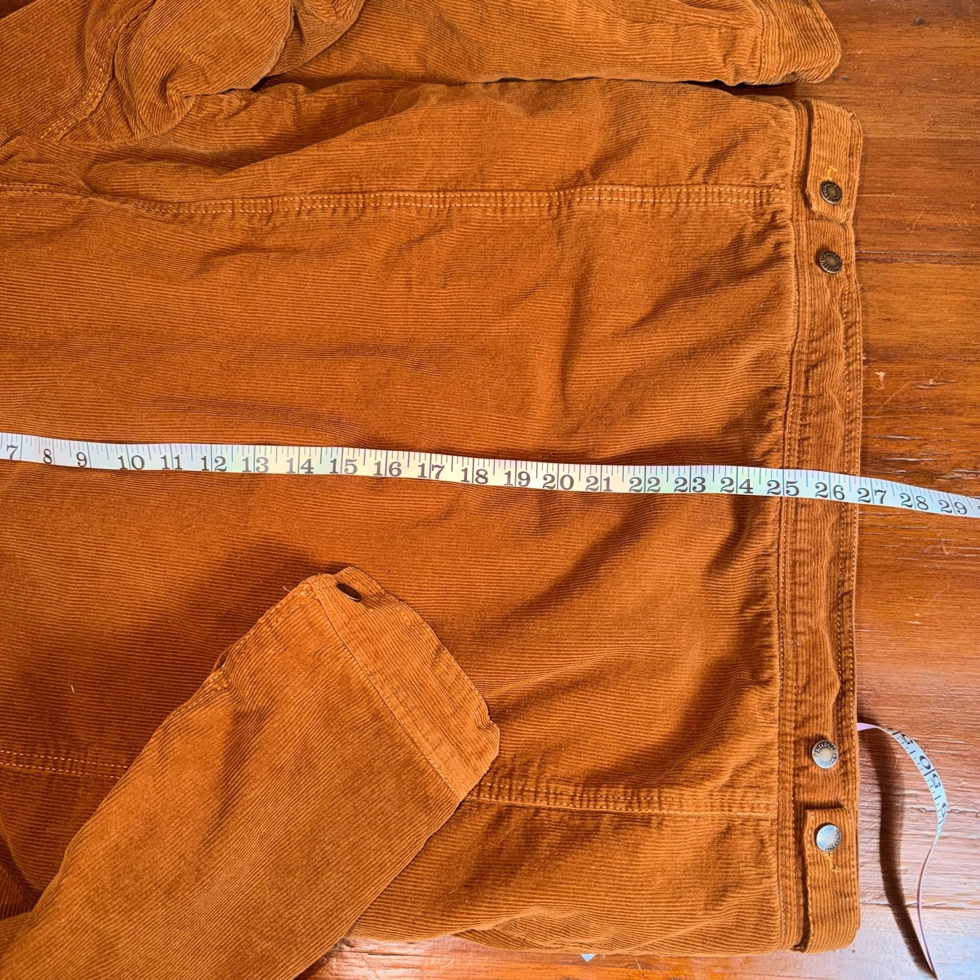 Simple Design Corduroy Sherpa Fleece Lined Jacket Brown Size M 8