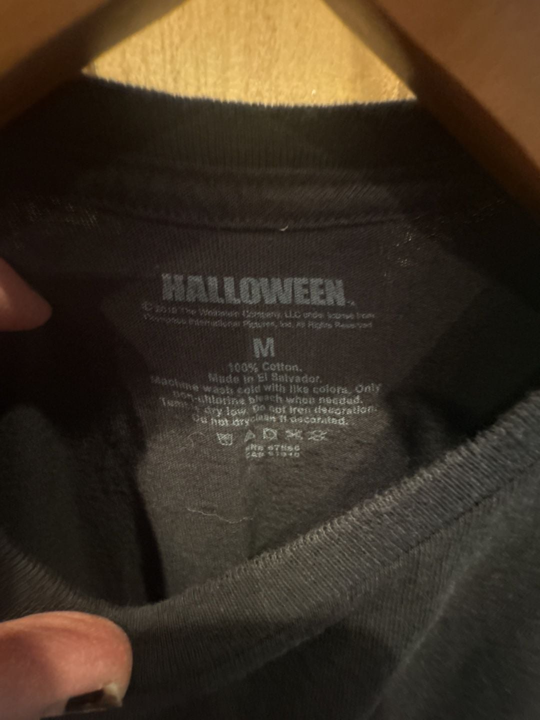 Halloween Michael Myers Middle Finger T-Shirt Size M Black 3
