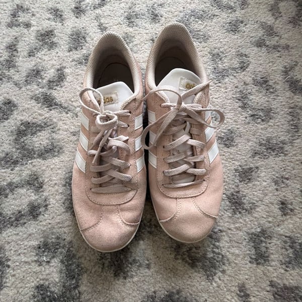 Adidas Gazelle Suede Sneakers Pink Tint Cream White