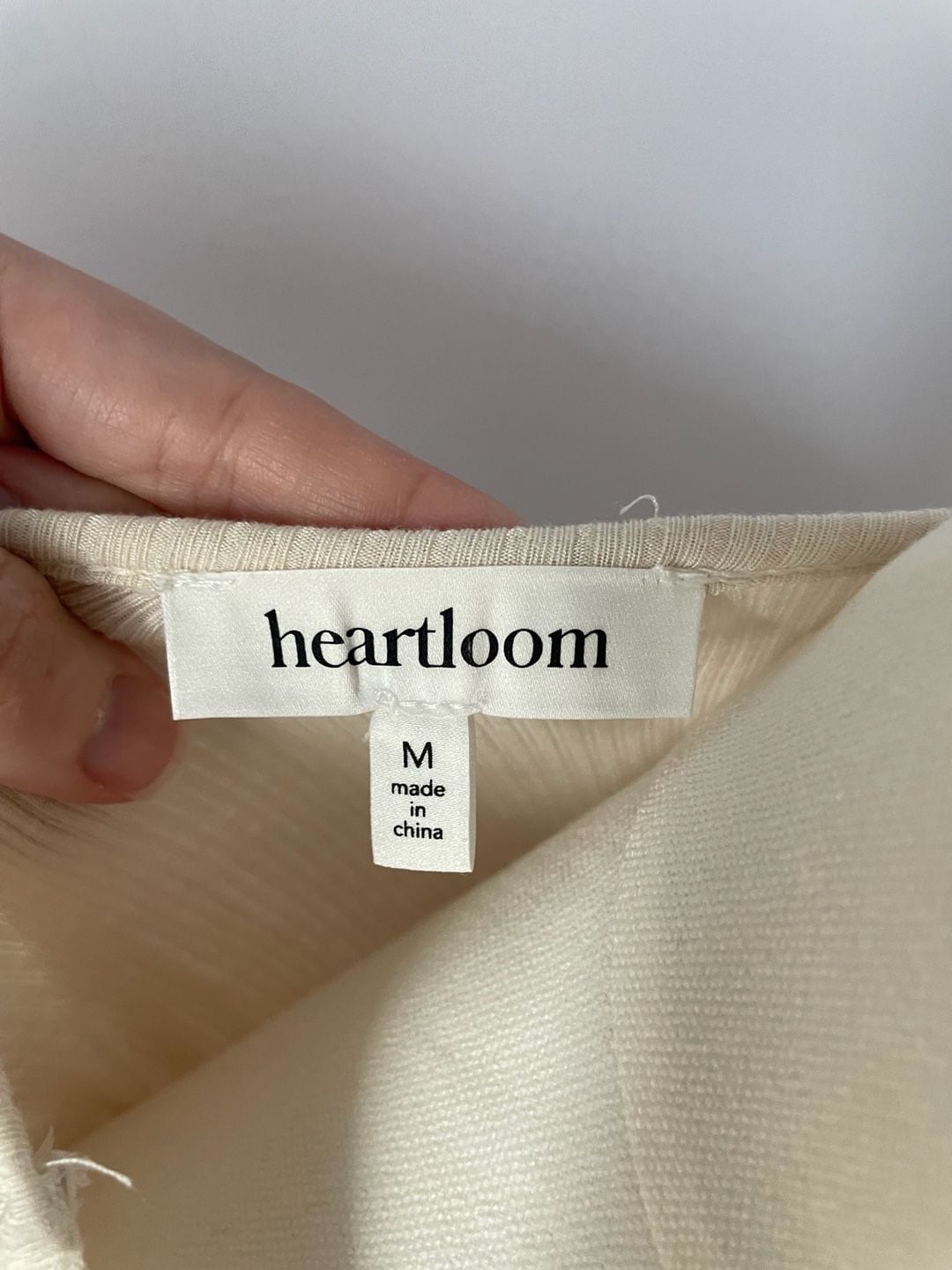 Heartloom Cream Ribbed Chiffon Sleeve Blouse 4