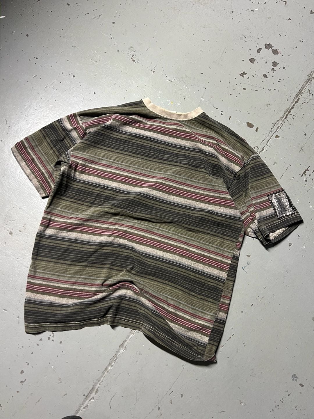 Pro Spirit Striped Short Sleeve T-Shirt XL Green Red White 1