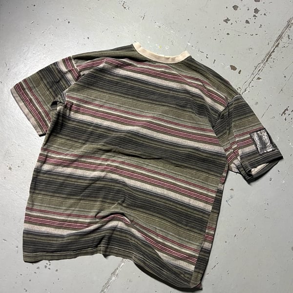 Pro Spirit Striped Short Sleeve T-Shirt XL Green Red White