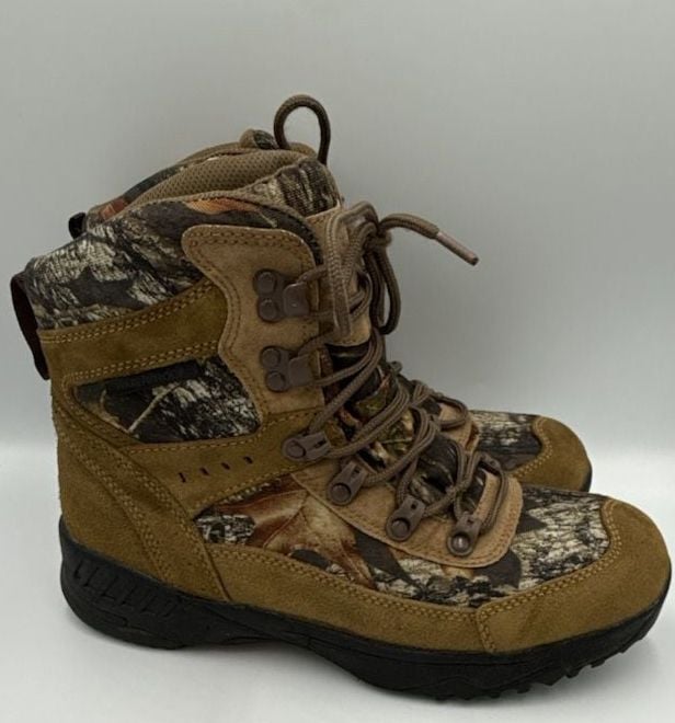 Balance Man Brown Camo Leather Upper Hiking Boots Size 7.5
#873 2