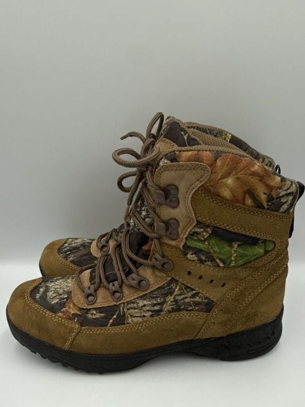 Balance Man Brown Camo Leather Upper Hiking Boots Size 7.5
#873 5