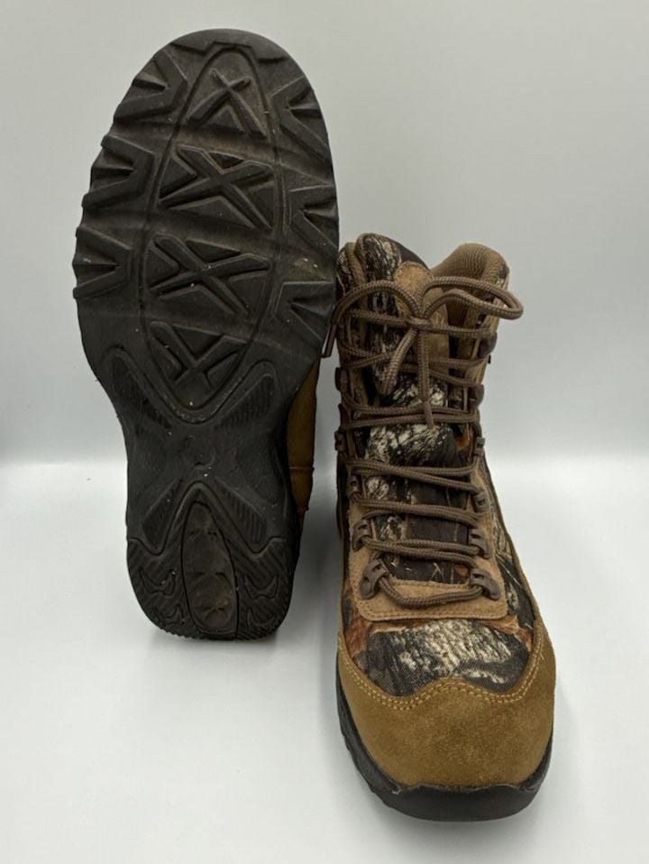 Balance Man Brown Camo Leather Upper Hiking Boots Size 7.5
#873 8