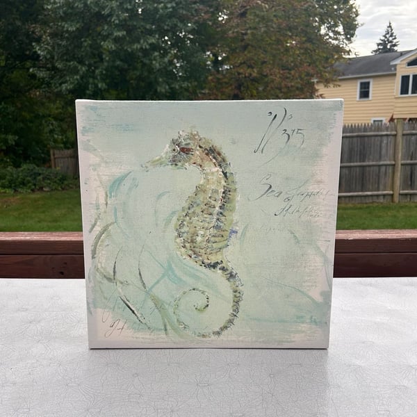 Antique Sea Horse Canvas Print