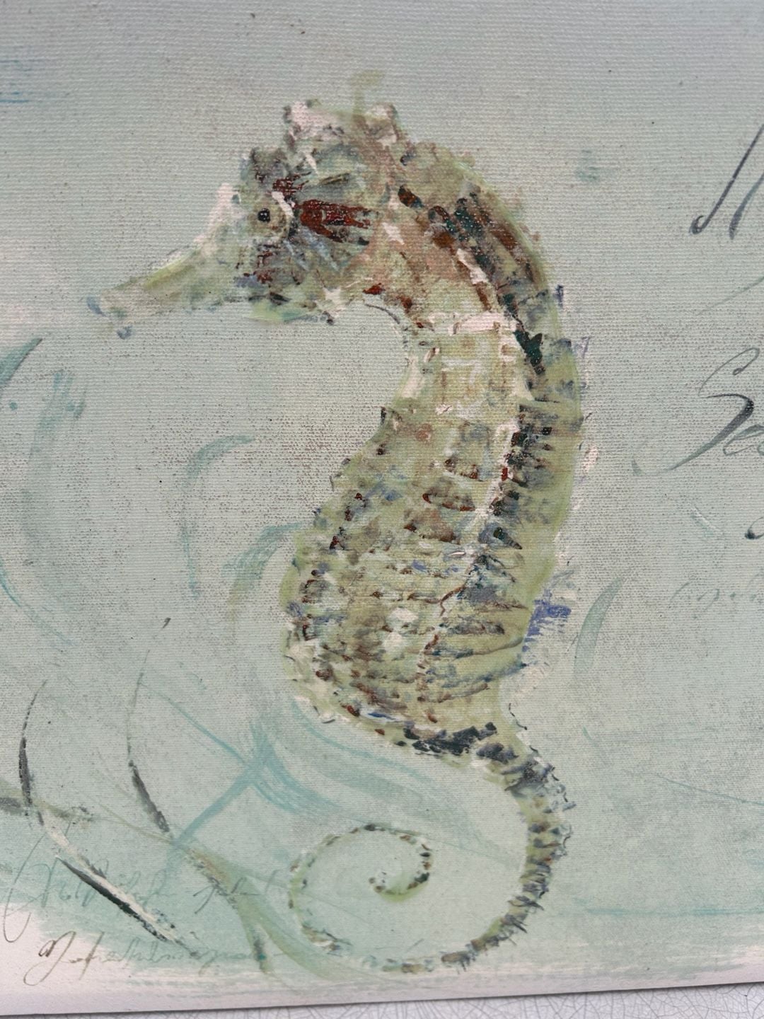 Antique Sea Horse Canvas Print 4