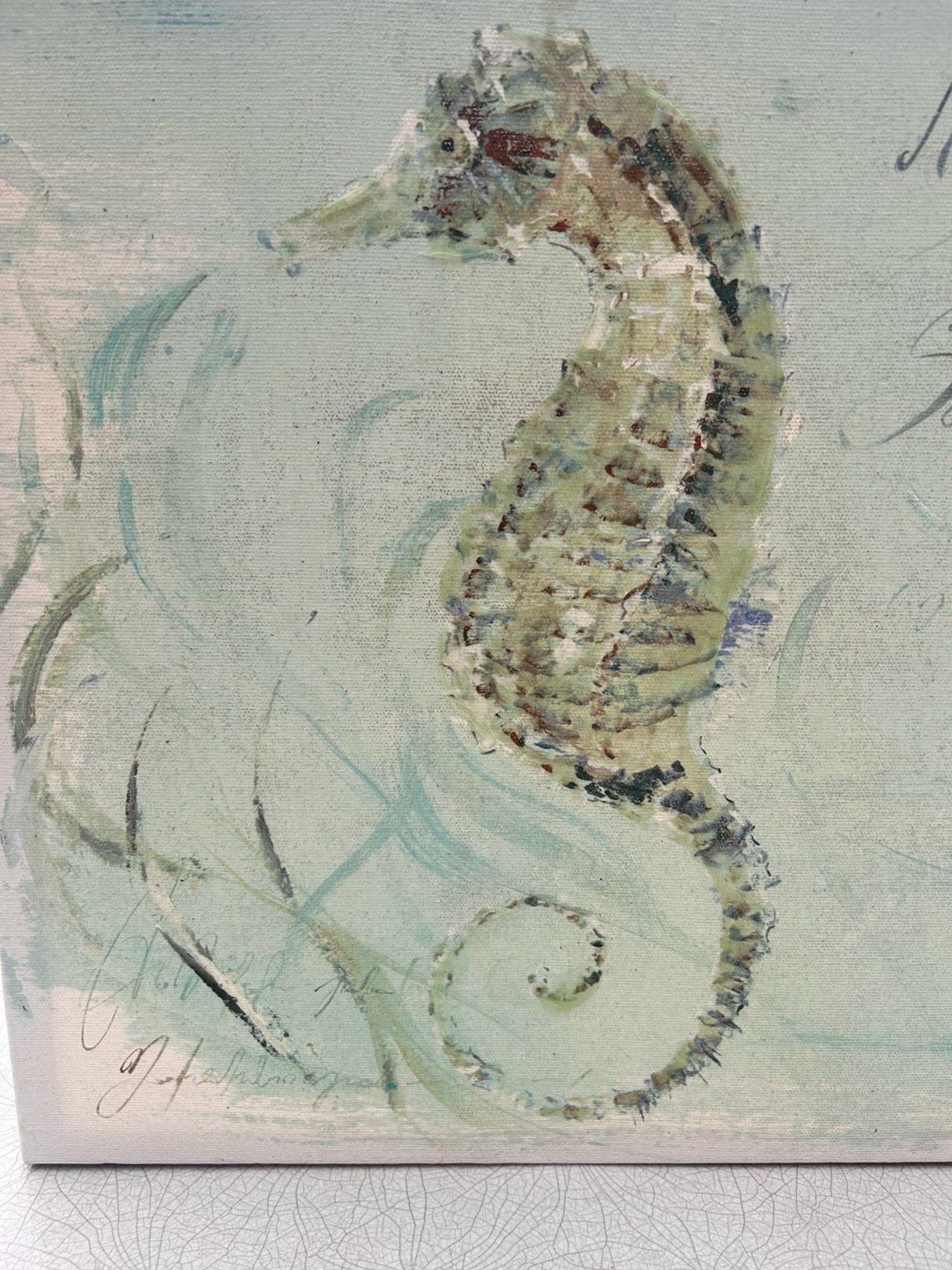 Antique Sea Horse Canvas Print 6