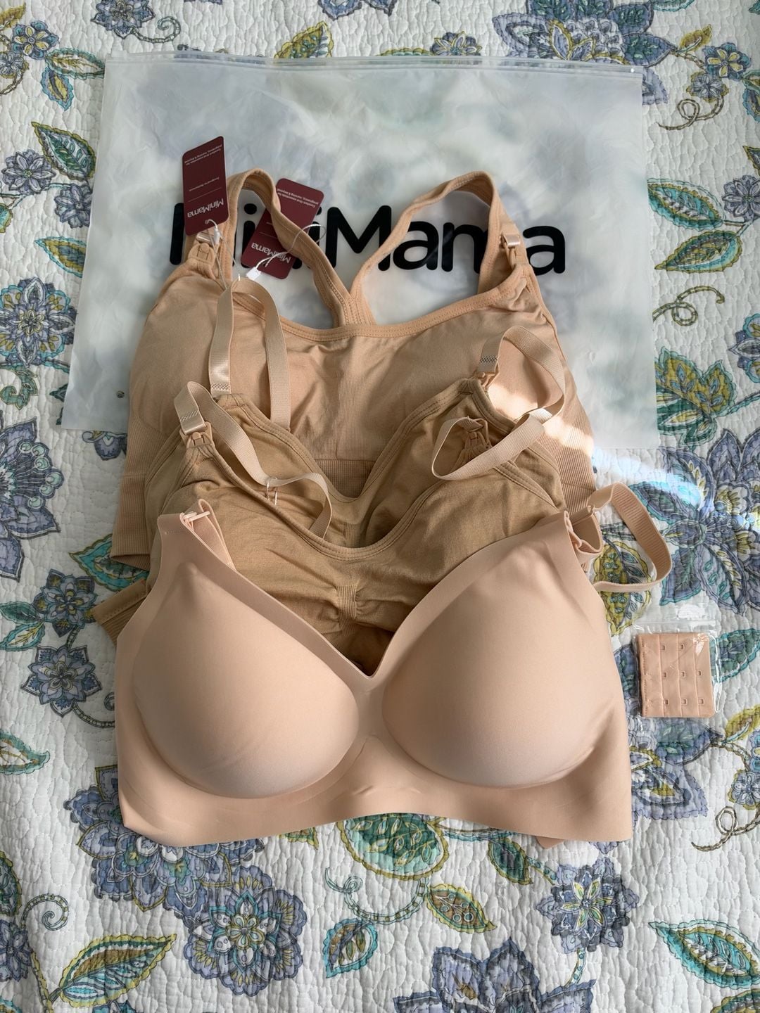 MiniMama Nursing Bra Set of 4 Beige XL 2