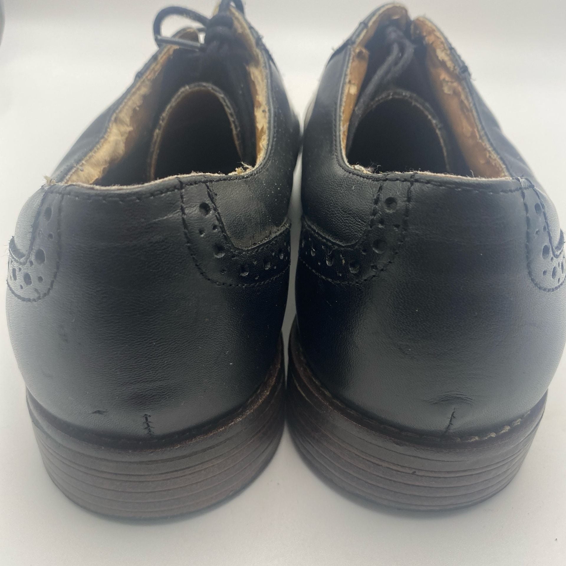 Dockers Wingtip Oxford Shoes Black Leather 6