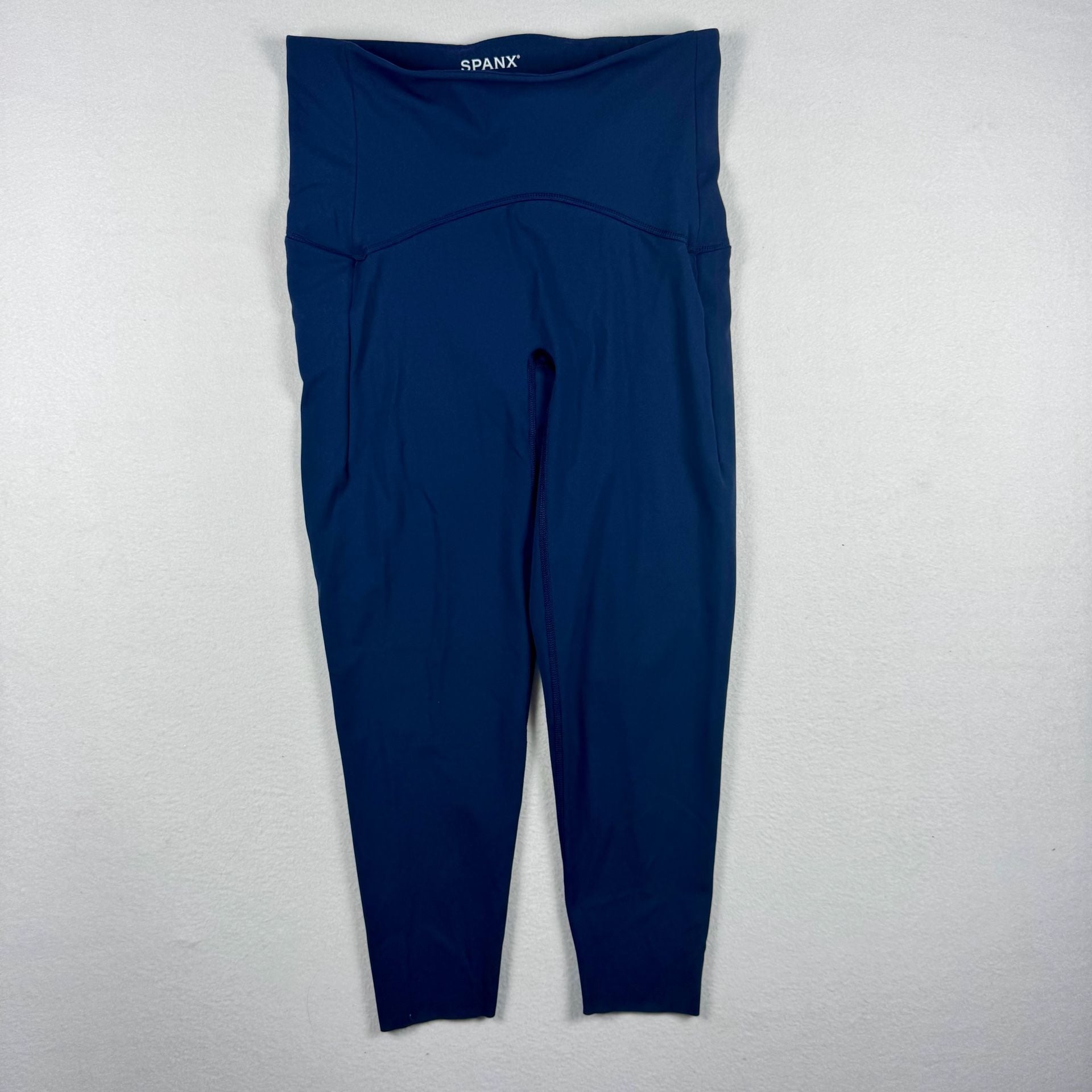 Spanxshape Booty Boost 7/8 Leggings Size 4 Blue High Waisted Athletic Leggings 2