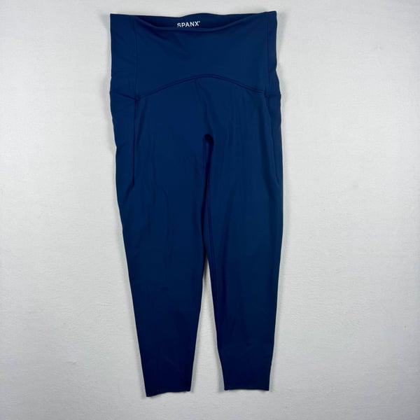 Spanxshape Booty Boost 7/8 Leggings Size 4 Blue High Waisted Athletic Leggings