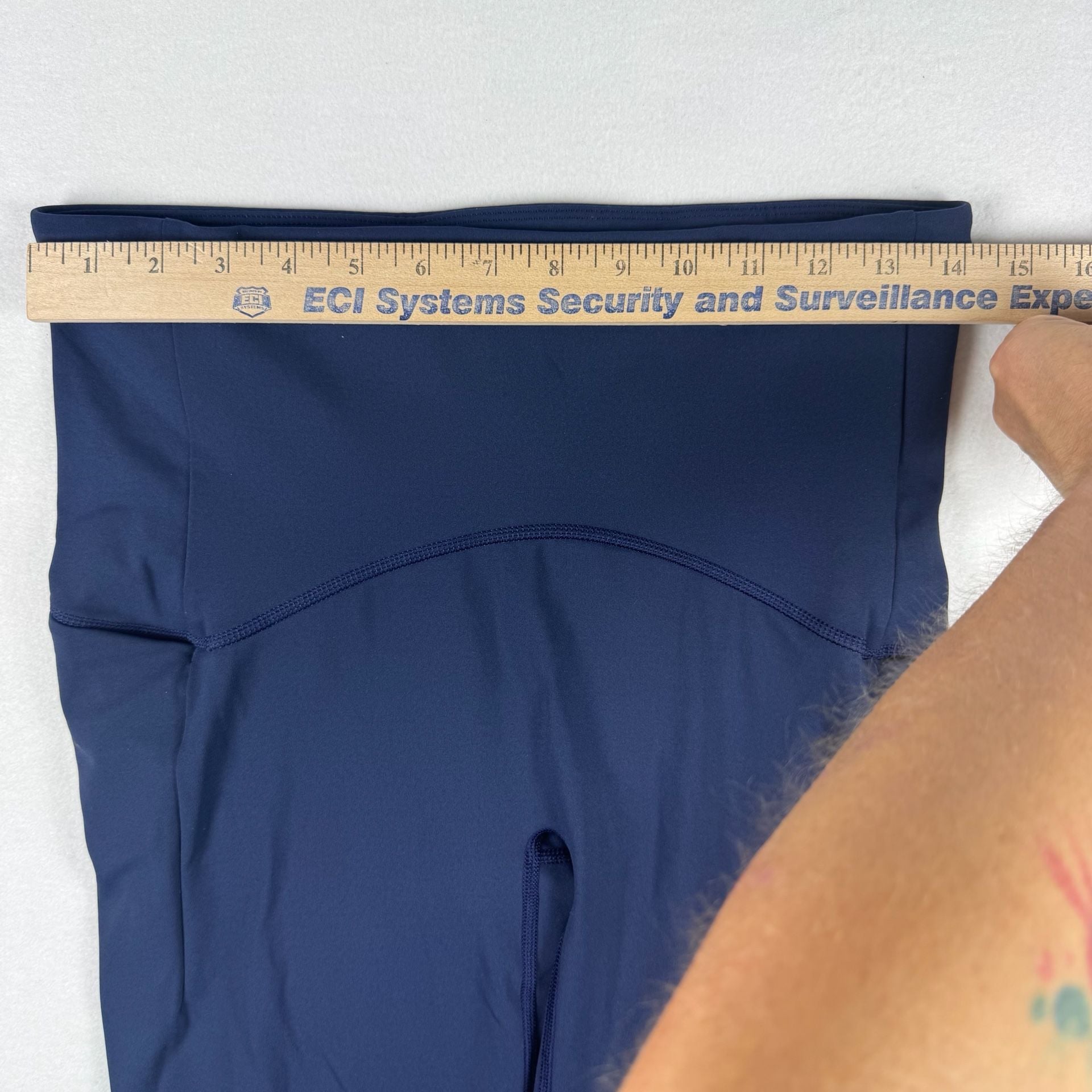 Spanxshape Booty Boost 7/8 Leggings Size 4 Blue High Waisted Athletic Leggings 4
