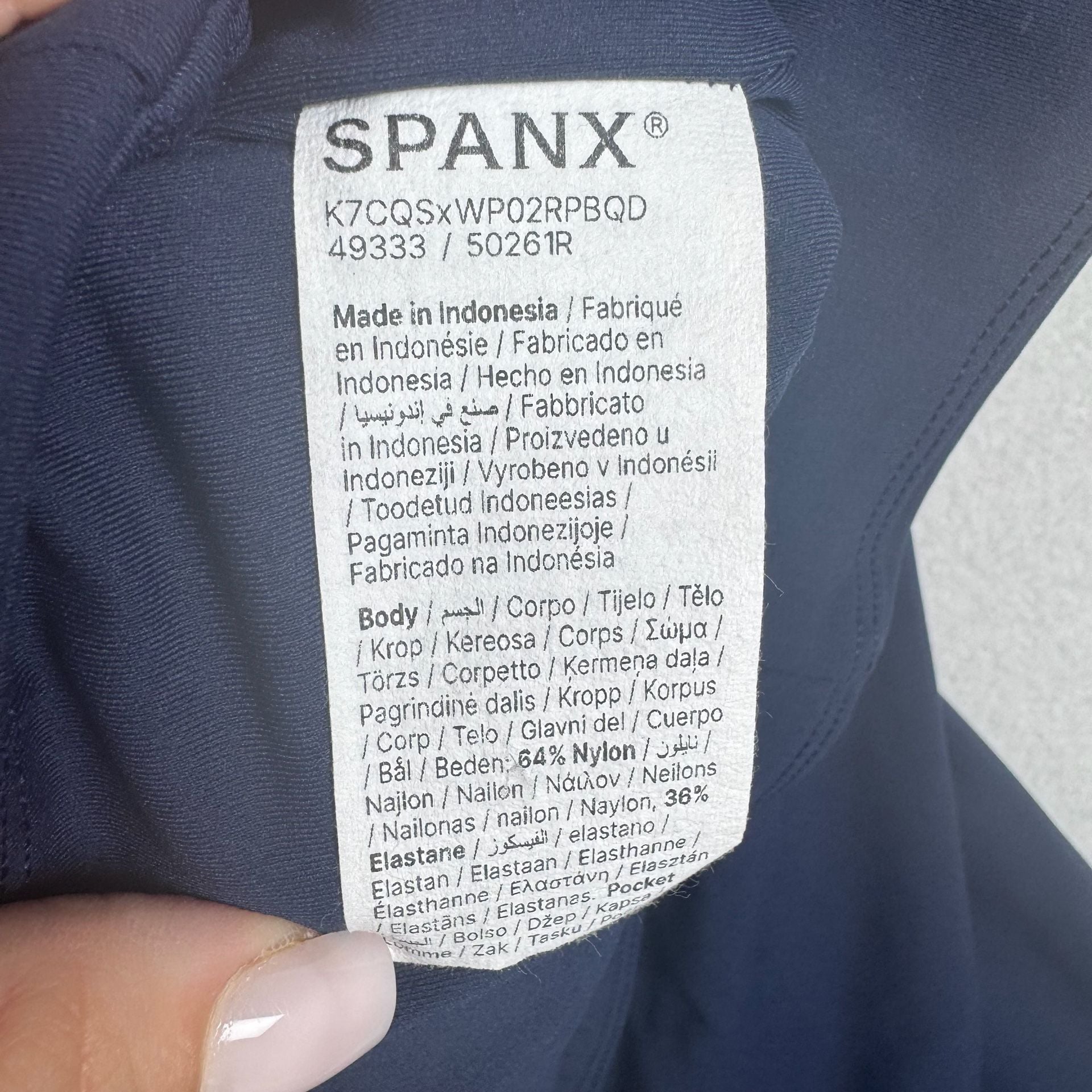 Spanxshape Booty Boost 7/8 Leggings Size 4 Blue High Waisted Athletic Leggings 9