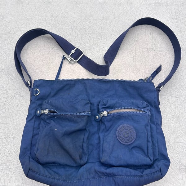 Kipling Blue Nylon Crossbody Bag