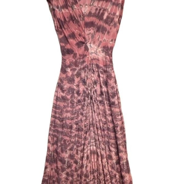 Y2K Young Fabulous & Broke Midi Dress Size M Pink Tie Dye