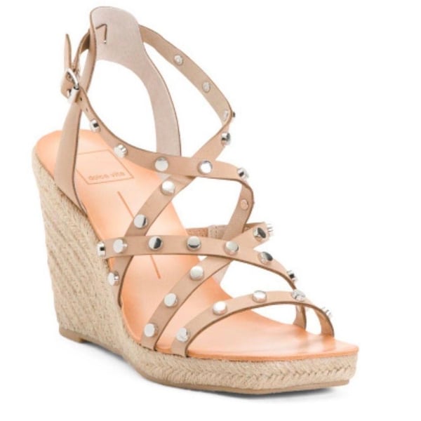 Dolce Vita Maxton Studded Espadrille Wedge Sandals Size 8 - Women Summer Wedges Heels Sandals