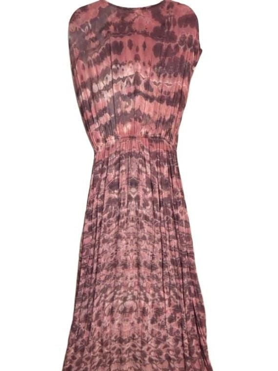 Y2K Young Fabulous & Broke Midi Dress Size M Pink Tie Dye 4