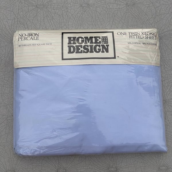 Home Design Fitted Sheet Twin X-Long Crystal Blue