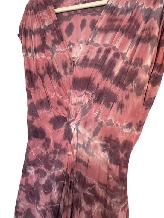Y2K Young Fabulous & Broke Midi Dress Size M Pink Tie Dye 5
