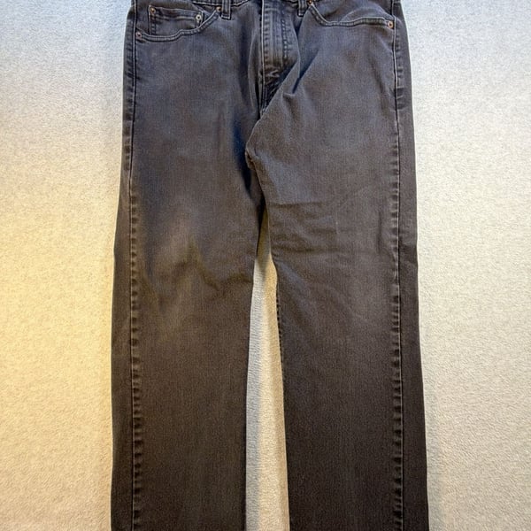 Levi's 505 Jeans Size W33 L29 Black Denim Straight Leg
