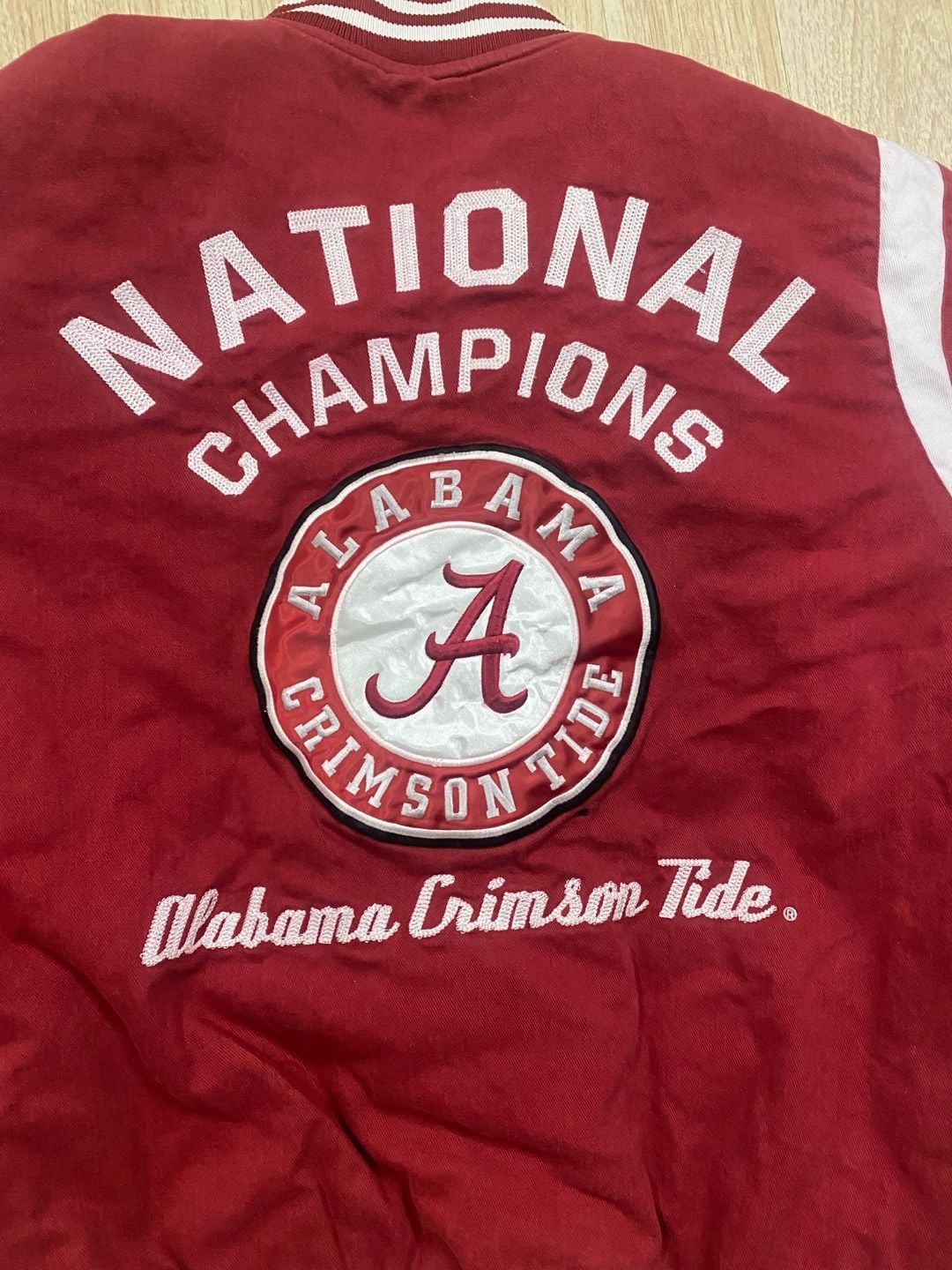 G-III Sports Alabama Crimson Tide Varsity Jacket Size XXL Red National Champions 7
