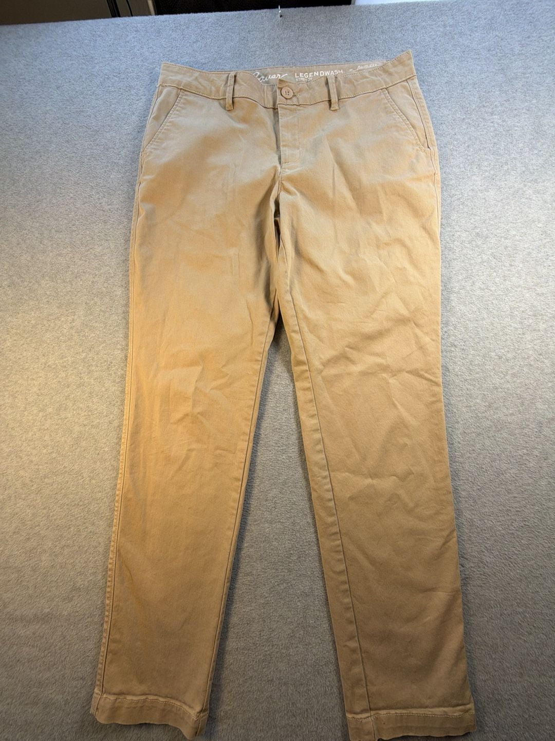 Eddie Bauer Legendwash Stretch Boyfriend Slim Chinos Women's Size 8 Khaki Tan 2