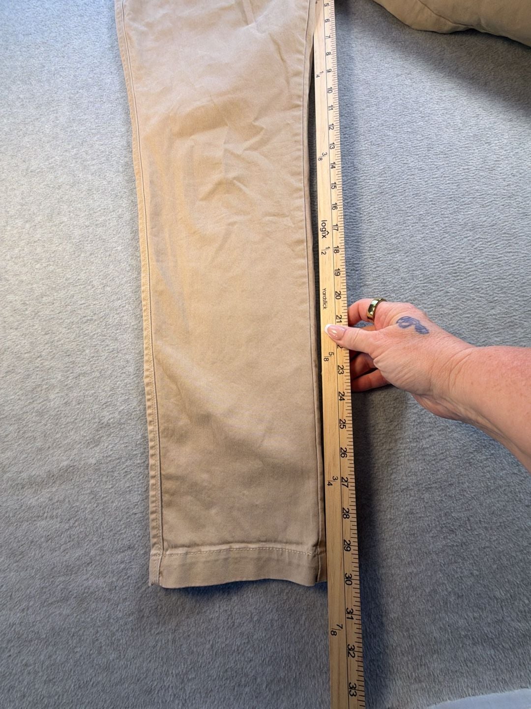Eddie Bauer Legendwash Stretch Boyfriend Slim Chinos Women's Size 8 Khaki Tan 4