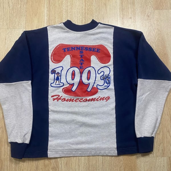 Vintage Tennessee State 1993 Homecoming Sweatshirt 2XL Blue Red Grey