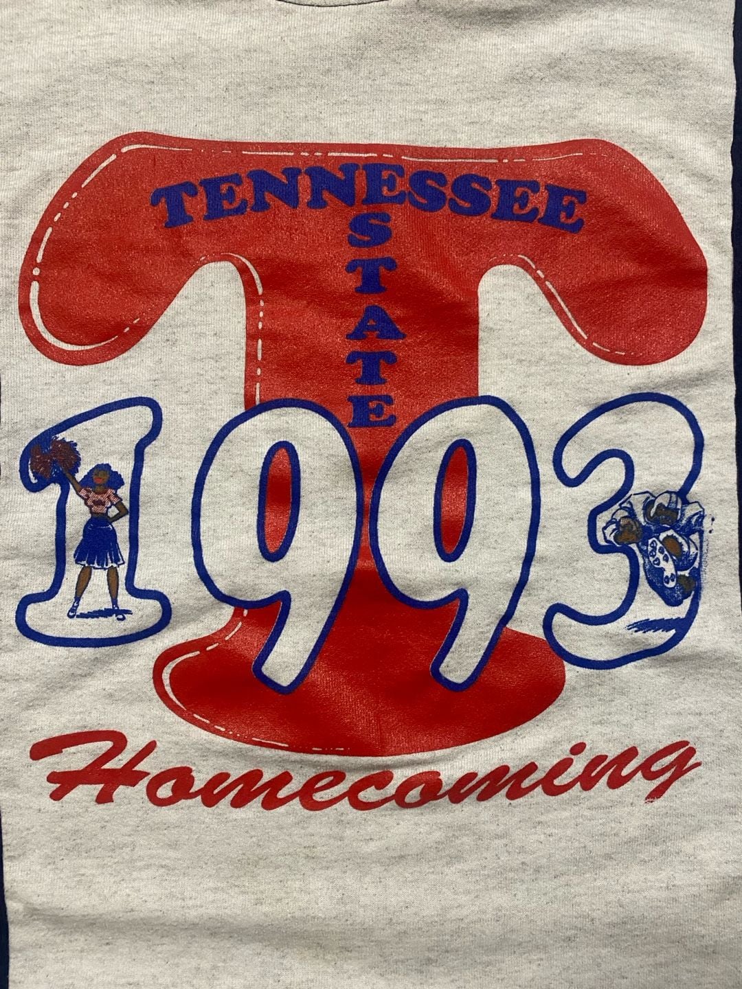 Vintage Tennessee State 1993 Homecoming Sweatshirt 2XL Blue Red Grey 3