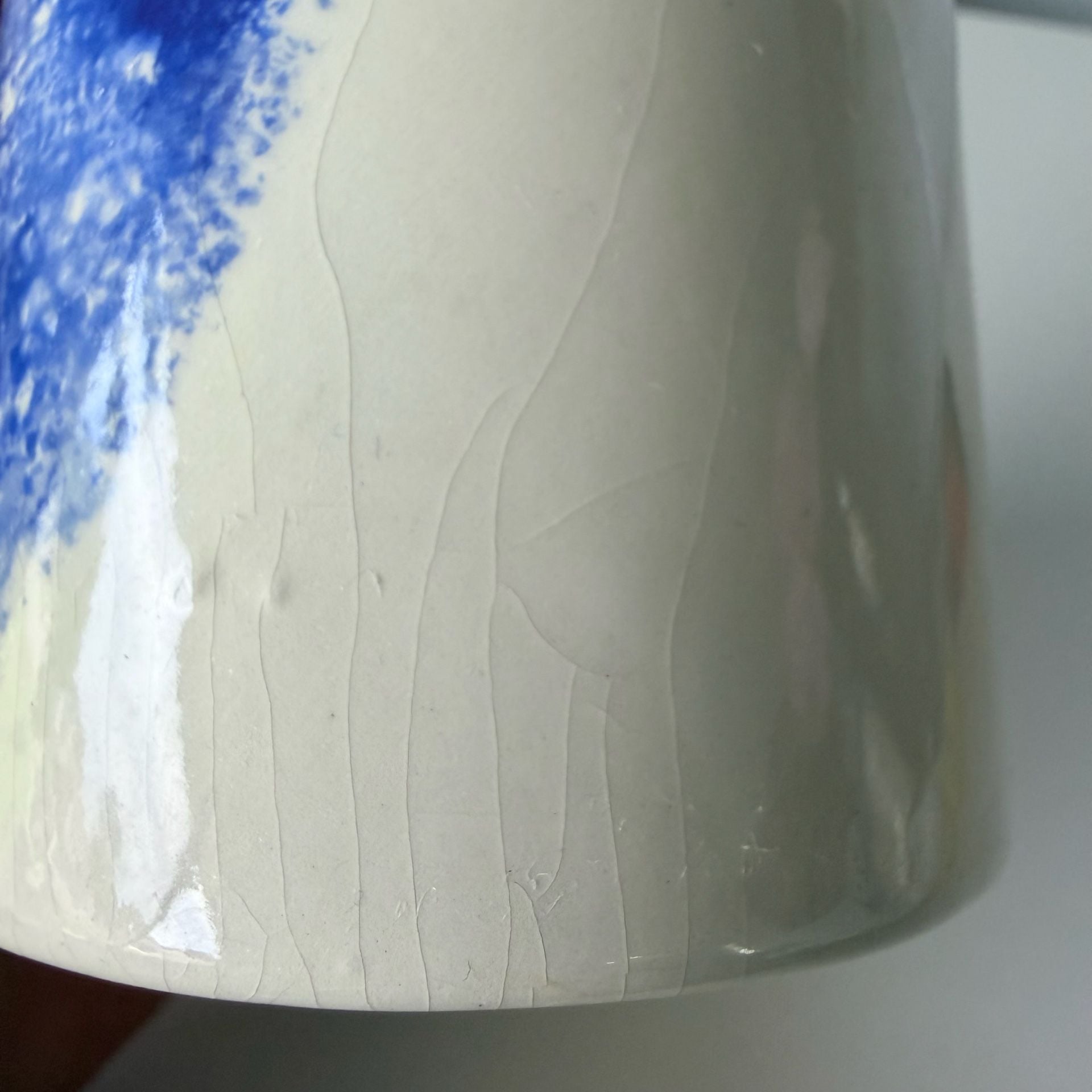 Paula Cottle Blue Heart Ceramic Canister with Lid 6