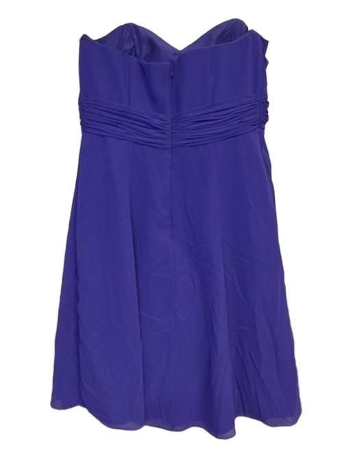 Y2K FairyCore Cocktail Dress Corseted Strapless Purple Beaded Chiffon 5