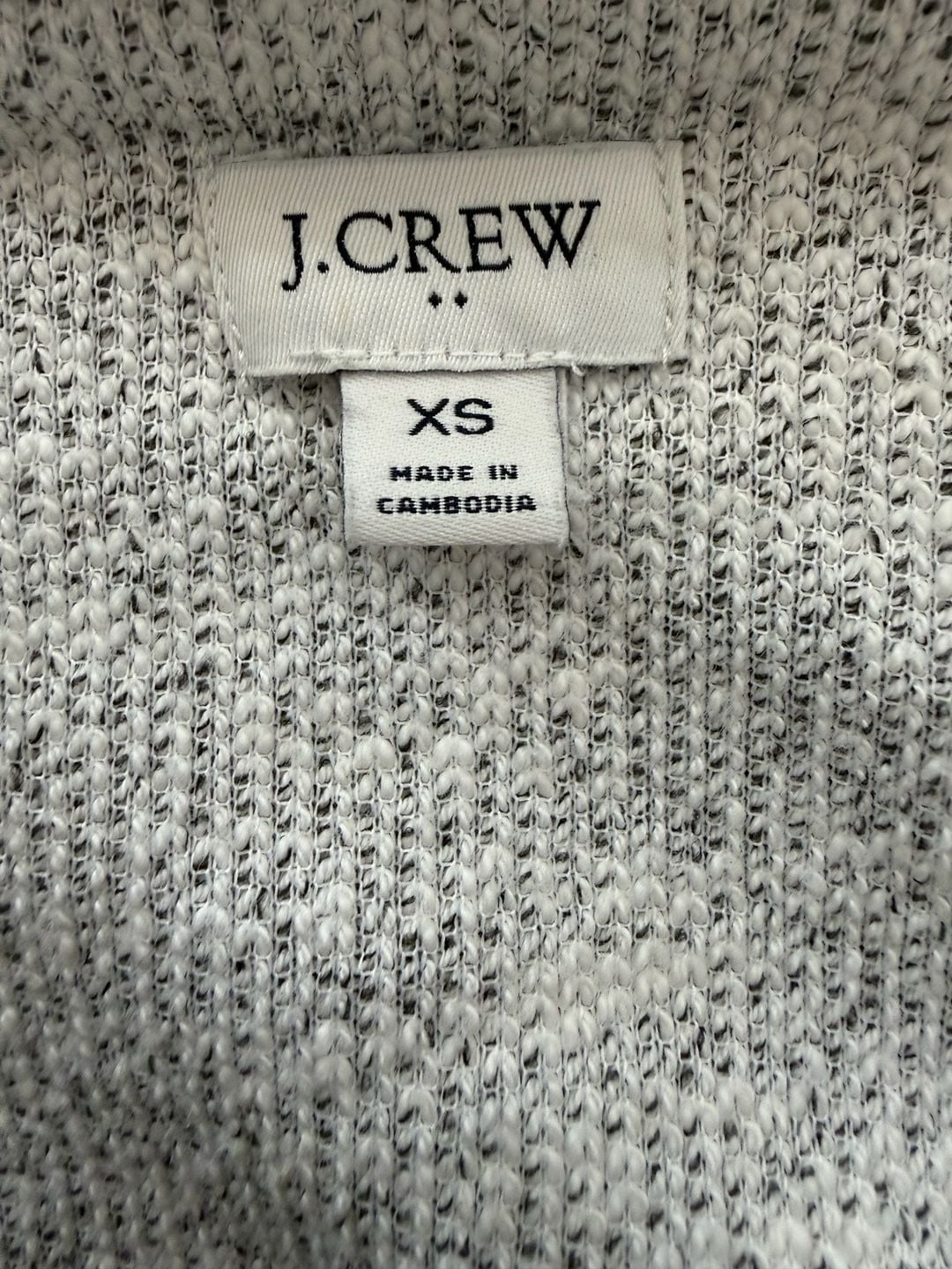 heathered grey open front cardigan quiet luxury xs 4