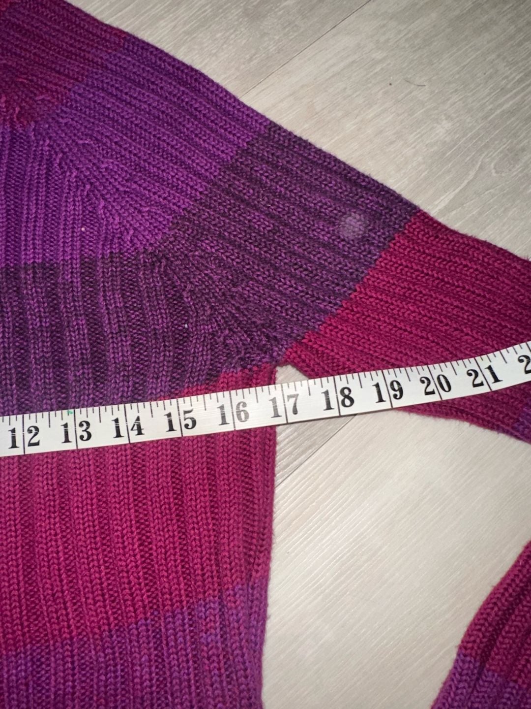St. John's Bay Turtleneck Sweater Size Large Pink Purple Striped Cotton Algodon 3