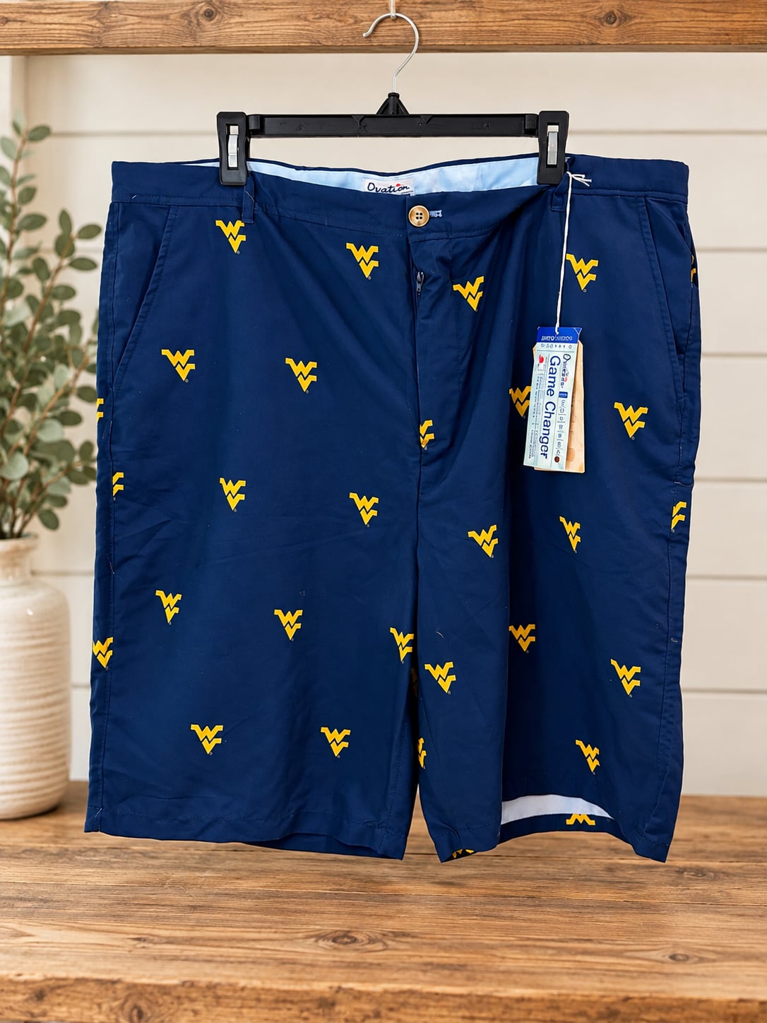 NWT Ovation Game Changer WVU Mountaineers Shorts Sz 44 2