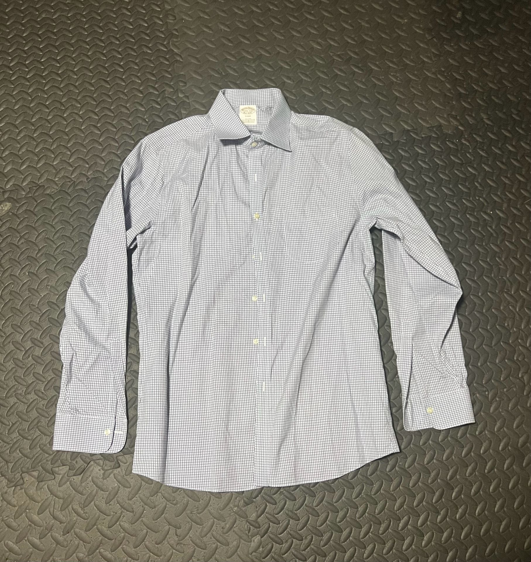 Brooks Brothers Soho Dress Shirt Size 15.5-33 Blue Plaid Non-Iron 2