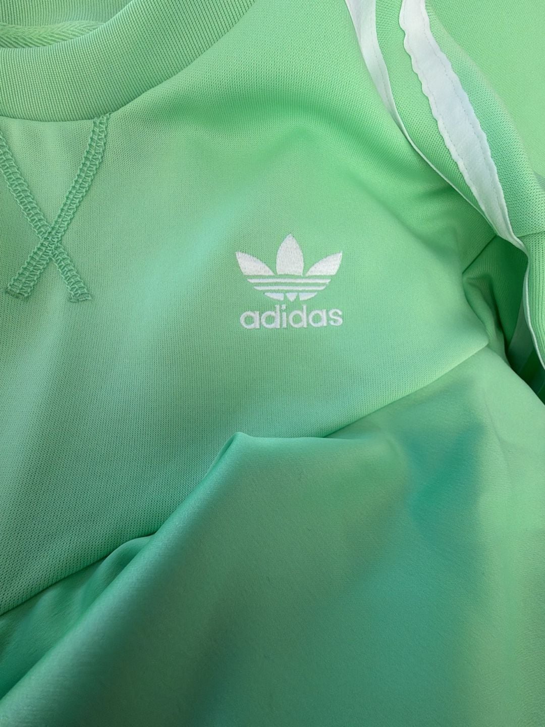 adidas Originals x J KOO Asymmetric Ruffle Dress Glory Mint FT9900 New S: Medium 5