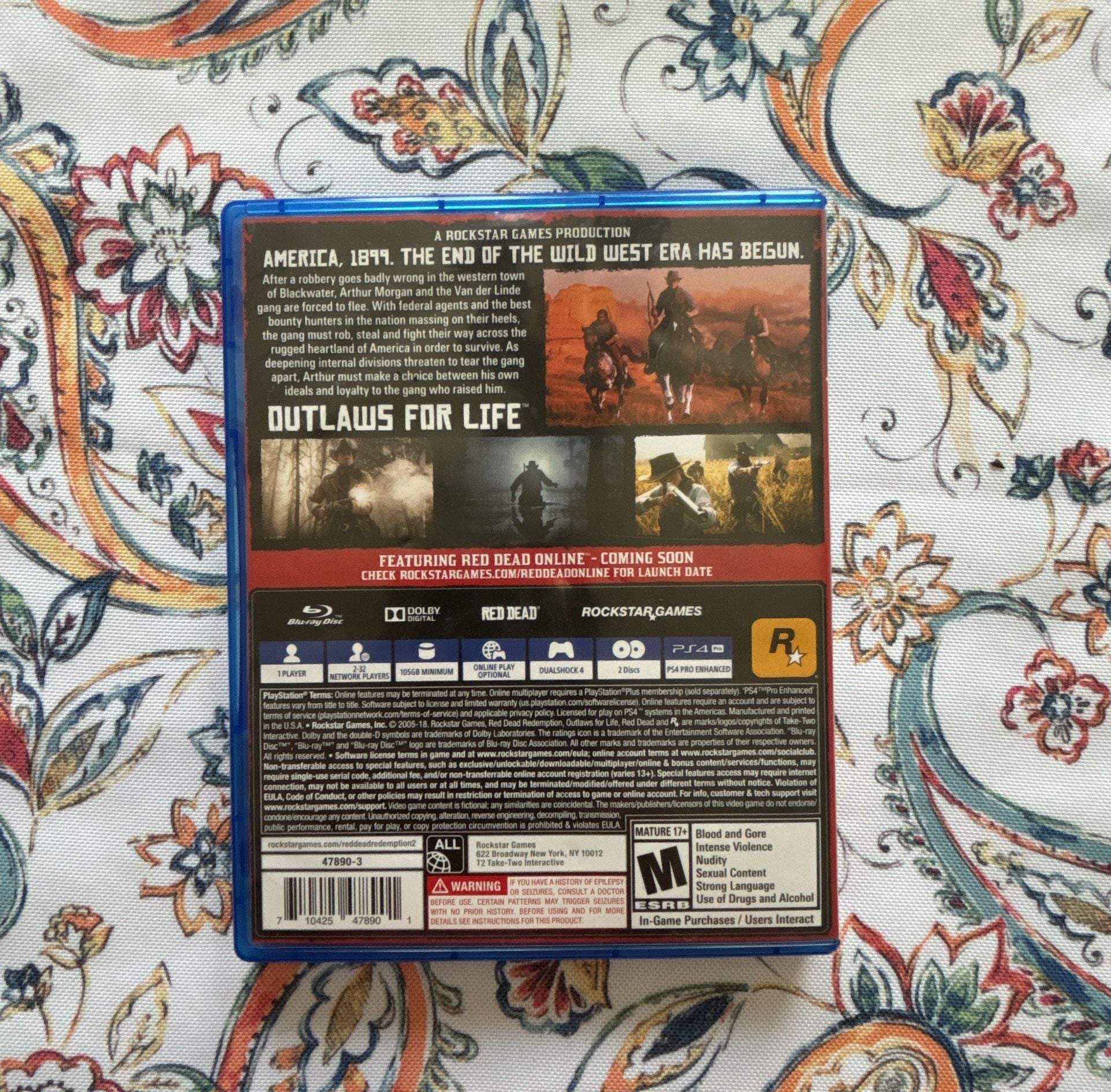 Rockstar Games Red Dead Redemption 2 Playstation 4 PS4 Complete With Discs 4