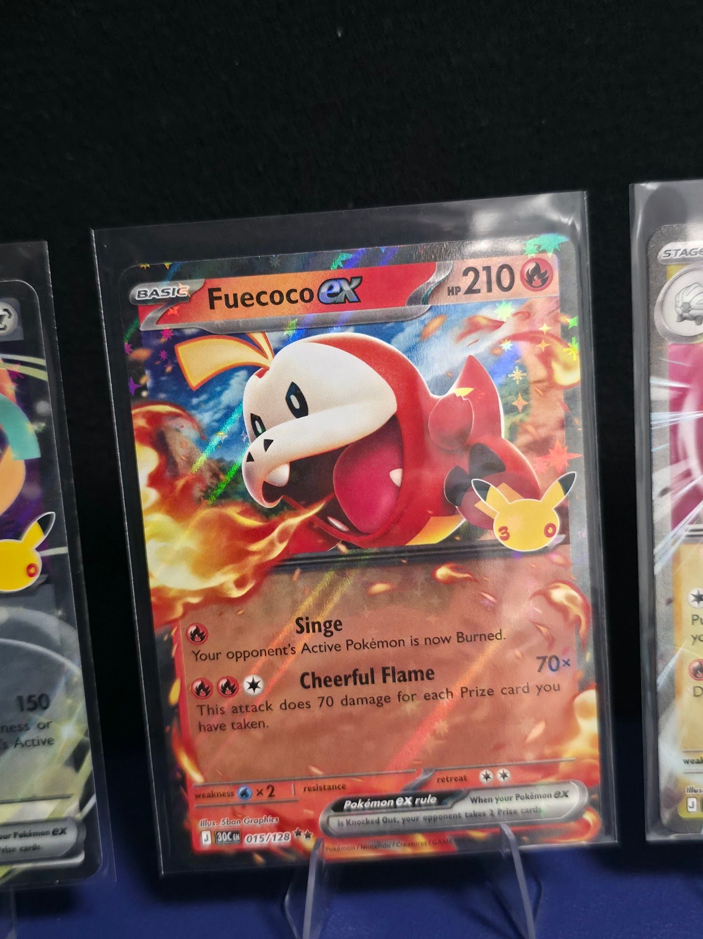 Pokemon 30th Celebration Jirachi Ex Fuecoco Ex Salamence Ex Holo Cards Set 3