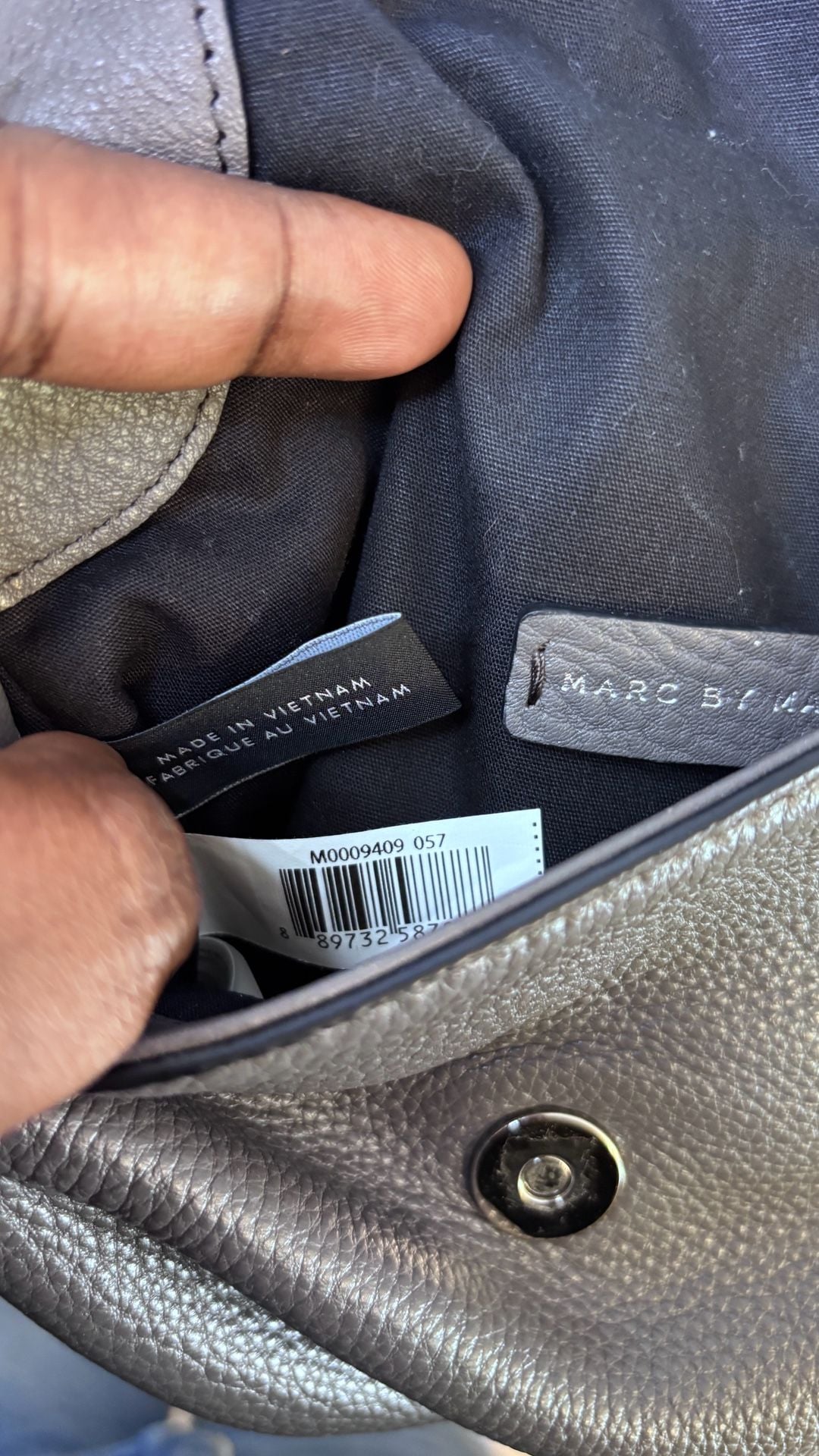 Marc by Marc Jacobs New Q Mini Natasha M0009409 Gray Leather Crossbody 7