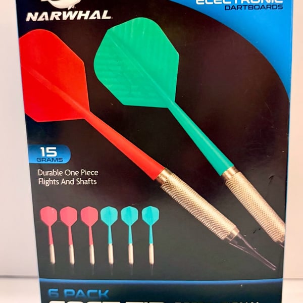 Narwhal Soft Tip Darts 6 Pack 15g Electronic Dartboards