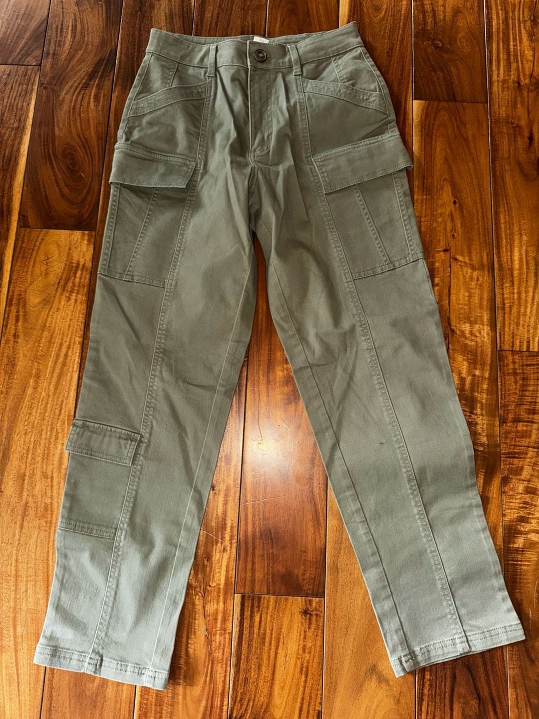 H&M Cargo Pants Size 4 Green Utility Workwear 2