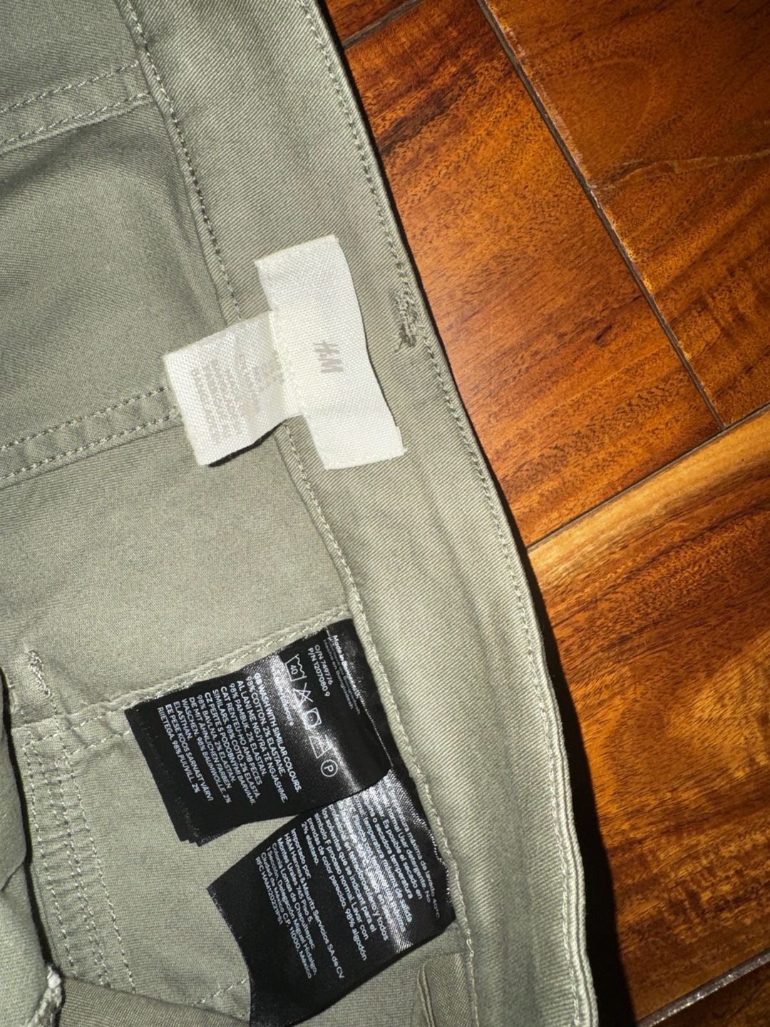H&M Cargo Pants Size 4 Green Utility Workwear 3